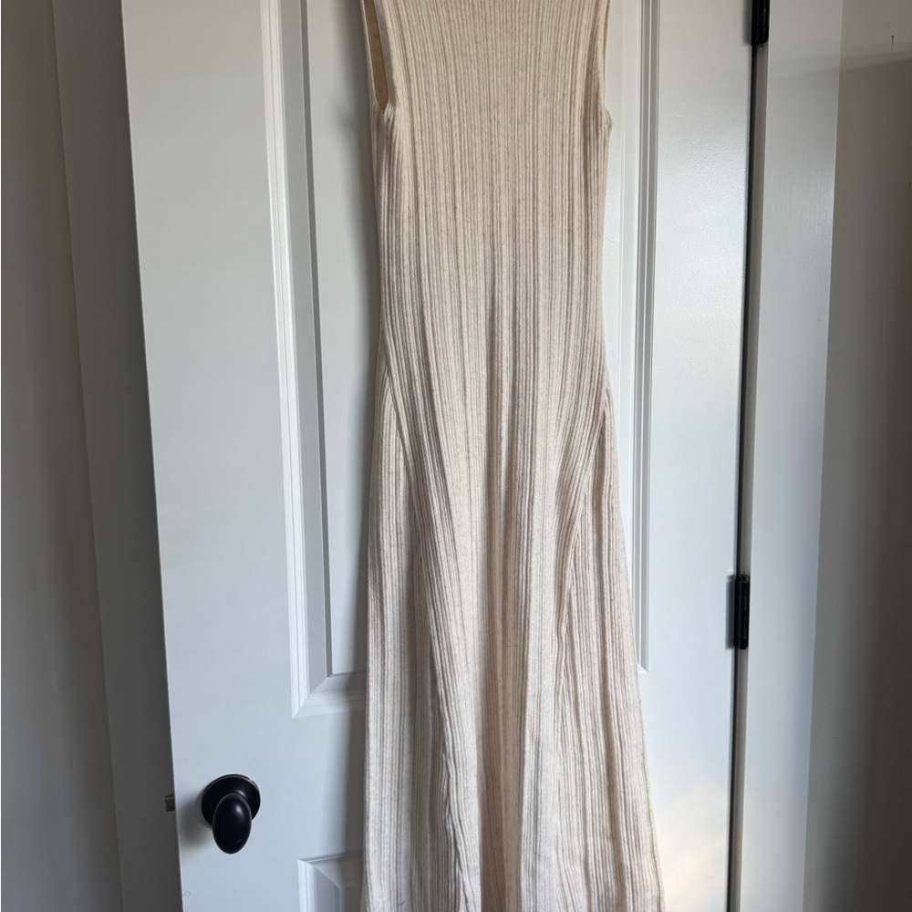 a new day Cream Ribbed Maxi Dress